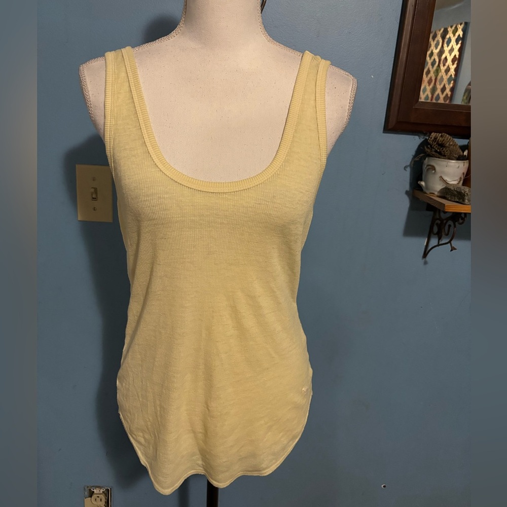 PINK Victoria’s Secret, Pastel Yellow, Scoop Neck, Tank Top